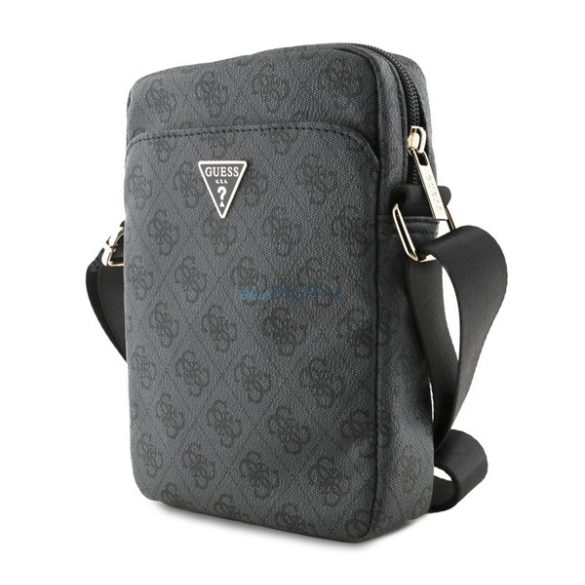 GUESS PU 4G TRIANGLE LOGO geantă de mână în picioare (universal, 8", efect de piele, curea de umăr) NEGRU