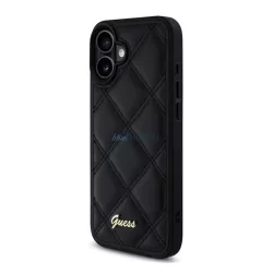   HUSĂ! - GUESS PU LEATHER QUILTED silicon protector de telefon (rezistent la șocuri, piele efect spate, diamant) Negru Apple iPhone 16