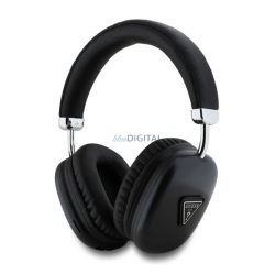   Căști bluetooth GUESS SAFFIANO STAR (v5.3, microfon, anulare zgomot, impermeabilitate IPX4, cititor card microSD) NEGRU