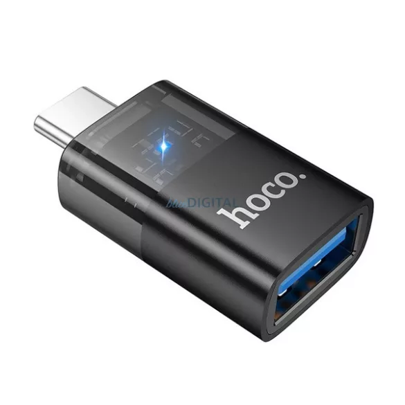 Adaptor HOCO UA36B (mufă USB - Type-C, transfer de date și încărcare, OTG) NEGRU