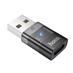   Adaptor HOCO UA36C (USB - mufă Type-C, transfer de date și încărcare, OTG) NEGRU
