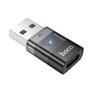 Adaptor HOCO UA36C (USB - mufă Type-C, transfer de date și încărcare, OTG) NEGRU