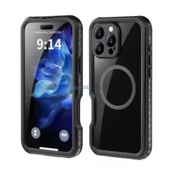  HUSĂ! - SHELLBOX GT protecție din plastic pentru telefon (protecție 360°, rezistență ridicată la impact, capac frontal din plastic, IP68, MagSafe) Negru Apple iPhone 16 Pro Max