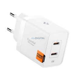   Încărcător de rețea SPIGEN ESSENTIAL cu priză Type-C (47W, GaN, încărcător rapid PD 3.0) ALB