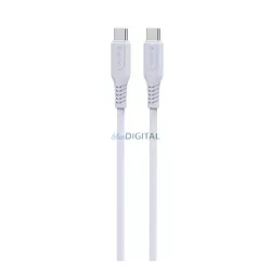   DEVIA GRS cablu de date (Tip-C - Tip-C, 60W, încărcător rapid PD, 100cm, șiret) ALB