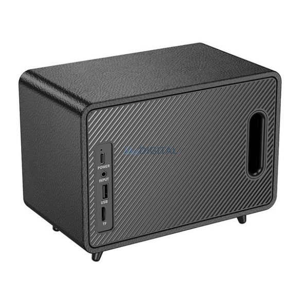 Difuzor portabil bluetooth HOCO BS65 (v5.4, 30W, cititor de carduri TF/microSD, radio FM, AUX) NEGRU