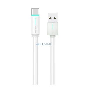 USAMS YU cablu de date (USB - Tip-C, 18W, încărcător rapid, 100cm) ALB