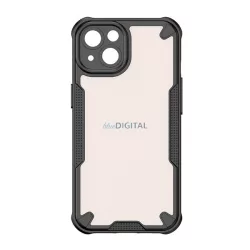   HUSĂ! - Defender silicon protector de telefon (rezistent la șocuri, bubble călcâi, spate acrilic, protector de cameră) BLACK Apple iPhone 14