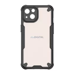   HUSĂ! - Defender silicon protector de telefon (rezistent la șocuri, bubble călcâi, spate acrilic, protector de cameră) BLACK Apple iPhone 13