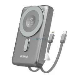   DUDAO încărcător de urgență Type-C (10000mAh, 20W, încărcător rapid, MagSafe, încărcător Apple Watch, Type-C + cablu Lightning) GREY