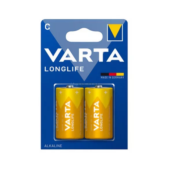 Baterie VARTA LONGLIFE cu durată lungă de viață (C/baby, LR14, 1.5V, alcalină) 2 buc/pachet