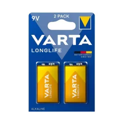   Baterie VARTA LONGLIFE cu durată lungă de viață (6LR61, 9V, alcalină) 2 buc/pachet