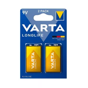 Baterie VARTA LONGLIFE cu durată lungă de viață (6LR61, 9V, alcalină) 2 buc/pachet