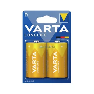 Baterie VARTA LONGLIFE cu durată lungă de viață (D, LR20, 1.5V, alcalină) 2 buc/pachet