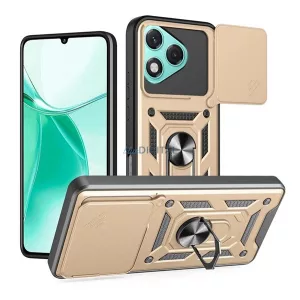 HUSĂ! - Protector de telefon din silicon Defender (rezistent la șocuri, inel de reținere, protector pentru cameră) GOLD Honor 400 Lite