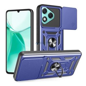 HUSĂ! - Protector de telefon din silicon Defender (rezistent la șocuri, inel de reținere, protector de cameră) CUTTING BLUE Honor 400 Lite