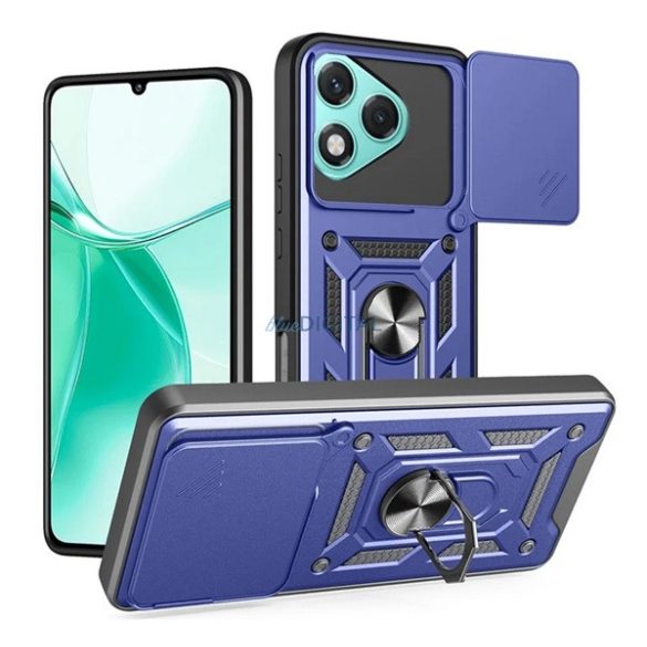 HUSĂ! - Protector de telefon din silicon Defender (rezistent la șocuri, inel de reținere, protector de cameră) CUTTING BLUE Honor 400 Lite