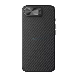   HUSĂ! - NILLKIN CARBOPROP silicon telefon protector (rezistent la impact, aramid acoperire, model de carbon) BLACK Apple iPhone 16e