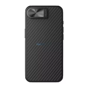 HUSĂ! - NILLKIN CARBOPROP silicon telefon protector (rezistent la impact, aramid acoperire, model de carbon) BLACK Apple iPhone 16e