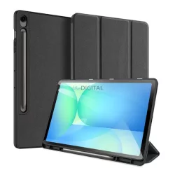   DUX DUCIS DOMO husă verticală, efect piele (active FLIP, deschidere laterală, TRIFOLD, suport birou, suport creion) NEGRU Samsung Galaxy Tab S10 FE Plus WIFI (SM-X626), Galaxy Tab S10 FE Plus LTE (SM-X62)