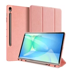   DUX DUCIS DOMO husă verticală, efect piele (active FLIP, deschidere laterală, TRIFOLD, suport birou, suport creion) ROSE Samsung Galaxy Tab S10 FE Plus WIFI (SM-X626), Galaxy Tab S10 FE Plus LTE (S