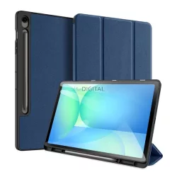   DUX DUCIS DOMO husă verticală, efect piele (active FLIP, deschidere laterală, TRIFOLD, suport pentru birou, suport pentru creioane) FASTENING BLUE Samsung Galaxy Tab S10 FE Plus WIFI (SM-X626), Galaxy Tab S10 FE Plus LTE (S