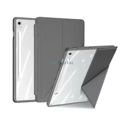   DUX DUCIS MAGI ORIGAMI husă în picioare, efect piele (active FLIP, deschidere laterală, TRIFOLD, suport birou, suport creion) GREY Samsung Galaxy Tab S10 FE Plus WIFI (SM-X626), Galaxy Tab S10 FE Plus LT