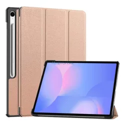  Carcasă Standing, efect piele (active FLIP, deschidere laterală, TRIFOLD, desktop, suport creion) GOLDEN RUSAL Samsung Galaxy Tab S10 FE Plus WIFI (SM-X626), Galaxy Tab S10 FE Plus LTE (SM-X620)