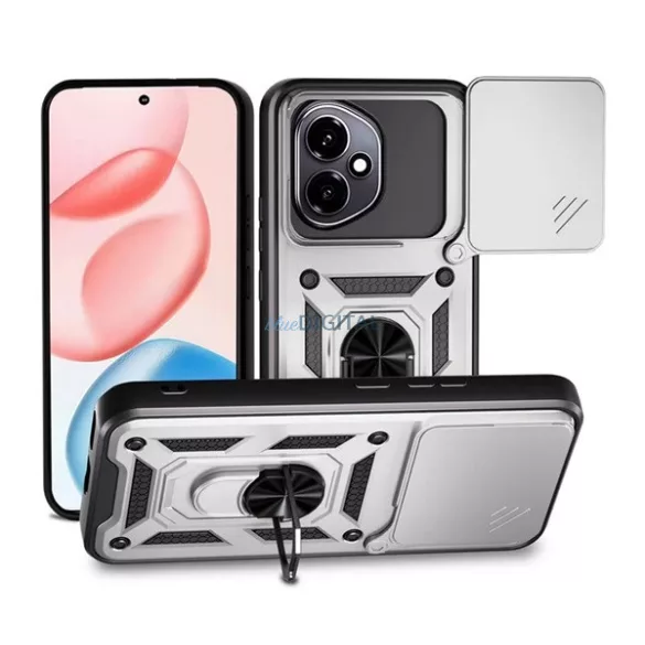 HUSĂ! - Protector de telefon din silicon Defender (rezistent la șocuri, inel de reținere, protector pentru cameră) EZÜST Honor 400