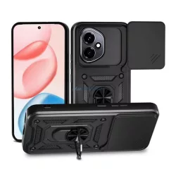   HUSĂ! - Protector de telefon din silicon Defender (rezistent la șocuri, inel de reținere, protector pentru cameră) BLACK Honor 400