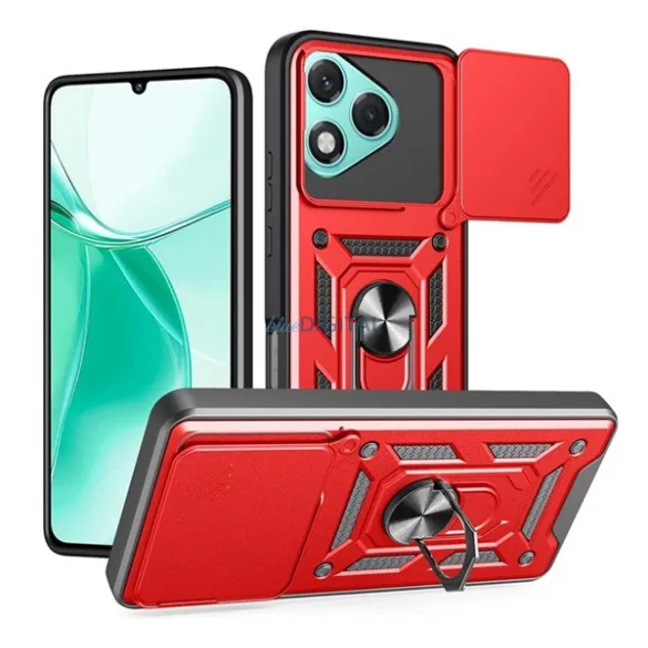 HUSĂ! - Protector de telefon din silicon Defender (rezistent la șocuri, inel de reținere, protector pentru cameră) PIROS Honor 400 Lite