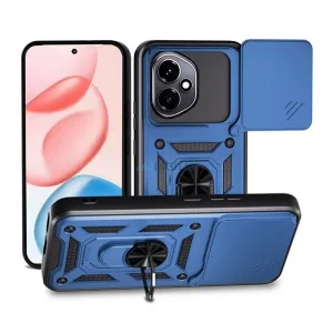 HUSĂ! - Protector de telefon din silicon Defender (rezistent la șocuri, inel de reținere, protector de cameră) CUTTING BLUE Honor 400