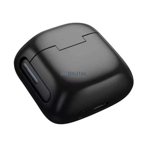 Căști bluetooth HOCO EQ14 STAREO (v5.3, TWS, microfon, anulare zgomot, ecran tactil + încărcător) NEGRU