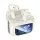 Căști bluetooth HOCO EQ21 STAREO (v5.4, TWS, microfon, anulare activă a zgomotului, ecran tactil + încărcător) ALB