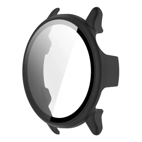 Cadru din plastic (BUMPER, rezistență la șocuri + sticlă de protecție a ecranului) BLACK Garmin Vivoactive 6