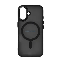   HUSĂ! - Silicon protector de telefon (rezistent la șocuri, mat, spate din plastic, protecția camerei, MagSafe) BLACK Apple iPhone 16e