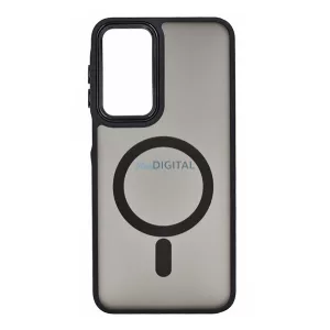HUSĂ! - Protector de telefon din silicon (rezistent la șocuri, mat, spate din plastic, protecție cameră, MagSafe) BLACK Samsung Galaxy A16 4G (SM-A165), Galaxy A16 5G (SM-A166)