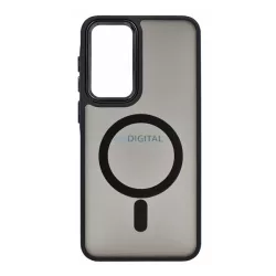   HUSĂ! - Silicon protector de telefon (rezistent la șocuri, mat, spate din plastic, protecție cameră, MagSafe) BLACK Samsung Galaxy A36 5G (SM-A366)
