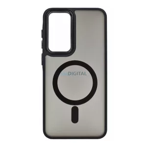 HUSĂ! - Silicon protector de telefon (rezistent la șocuri, mat, spate din plastic, protecție cameră, MagSafe) BLACK Samsung Galaxy A36 5G (SM-A366)