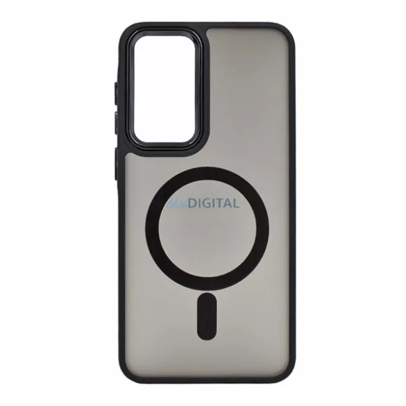 HUSĂ! - Silicon protector de telefon (rezistent la șocuri, mat, spate din plastic, protecție cameră, MagSafe) BLACK Samsung Galaxy A36 5G (SM-A366)