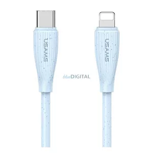 USAMS GREEN SERIES cablu de date (Tip-C - fulger, 30W, încărcător rapid, 100cm) LIGHT BLUE