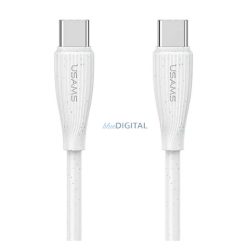   USAMS GREEN SERIES cablu de date (USB - Tip-C, 60W, încărcător rapid, 100cm) ALB