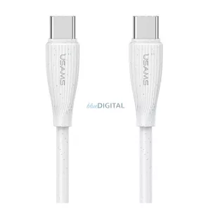 USAMS GREEN SERIES cablu de date (USB - Tip-C, 60W, încărcător rapid, 100cm) ALB
