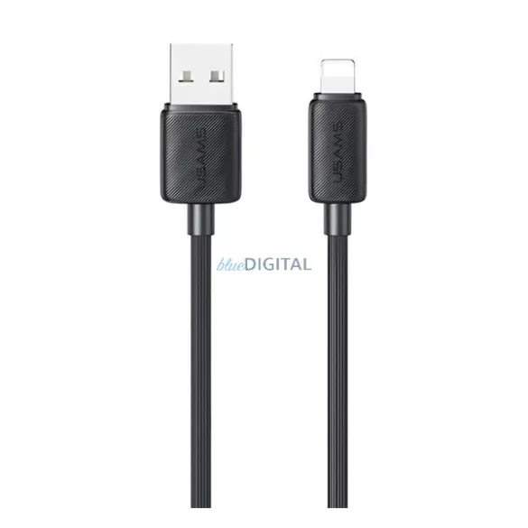 USAMS KY cablu de date (USB - lightning, 2.4A, încărcător rapid, 100cm) NEGRU