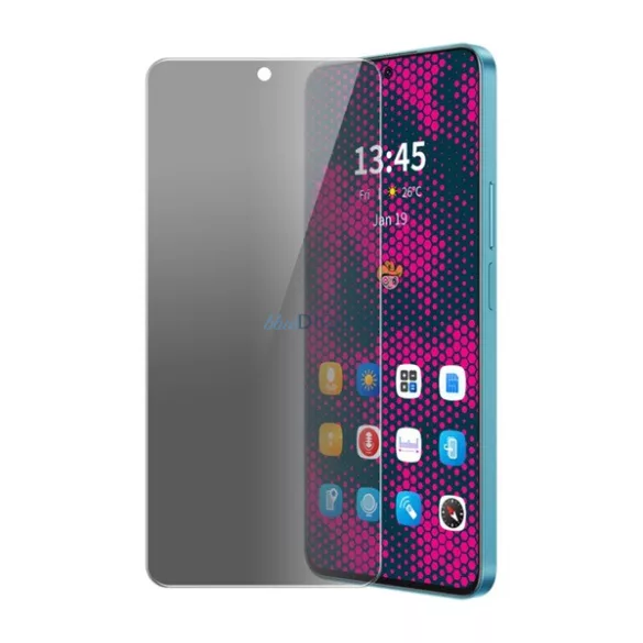 ENKAY ANTI-SPY ecran protector de sticlă (lipici complet, anti-orbire, anti-orbire, 9H) BLACK Samsung Galaxy A56 5G (SM-A566), Galaxy A36 5G (SM-A366)