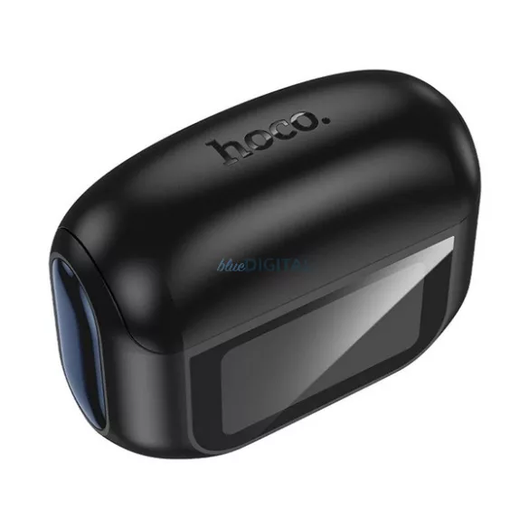 Căști bluetooth HOCO EQ21 STAREO (v5.4, TWS, microfon, anulare activă a zgomotului, ecran tactil + încărcător) NEGRU
