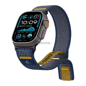 Curea SPIGEN ATHLEX (dimensiune personalizată, mare, nailon, velcro, respirabil, sport) BREATH BLUE Apple Watch Series 5 44mm, Watch Series 4 44mm, Watch Series 3 42mm