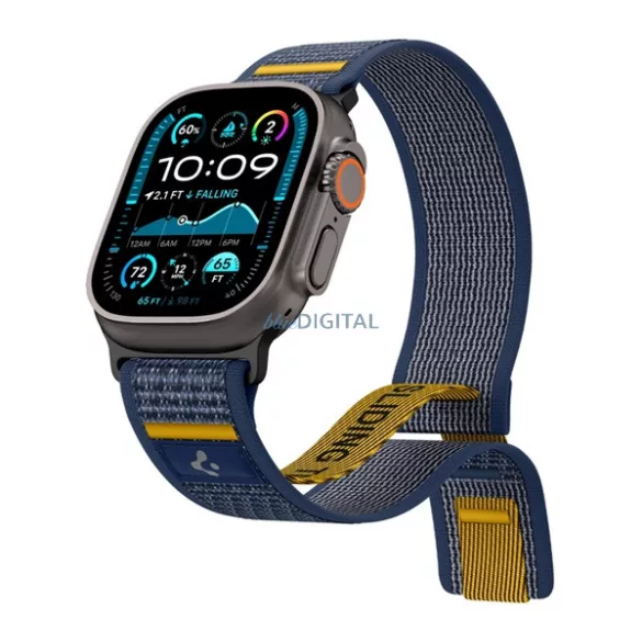 Curea SPIGEN ATHLEX (dimensiune personalizată, mare, nailon, velcro, respirabil, sport) BREATH BLUE Apple Watch Series 5 44mm, Watch Series 4 44mm, Watch Series 3 42mm