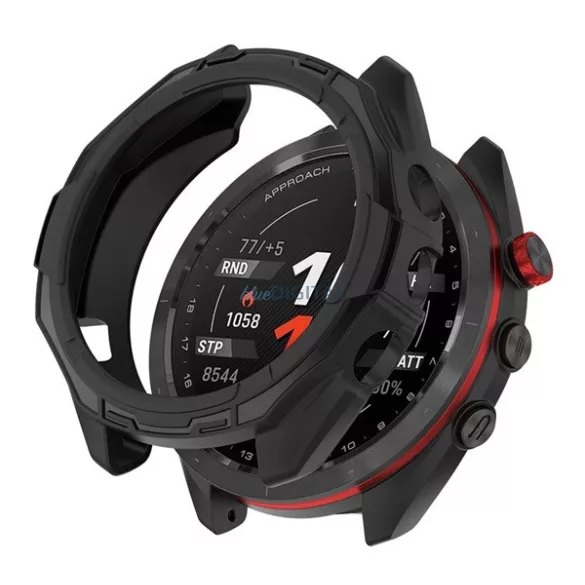 Cadru din silicon (BUMPER, rezistent la șocuri) BLACK Garmin Approach S70 (42mm)