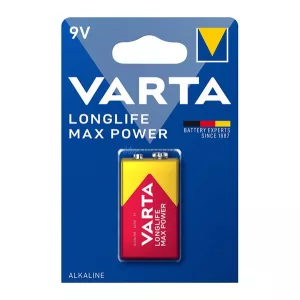 Baterie VARTA LONGLIFE MAX POWER cu durată lungă de viață (6LR61, 9V, alcalină) 1 pachet